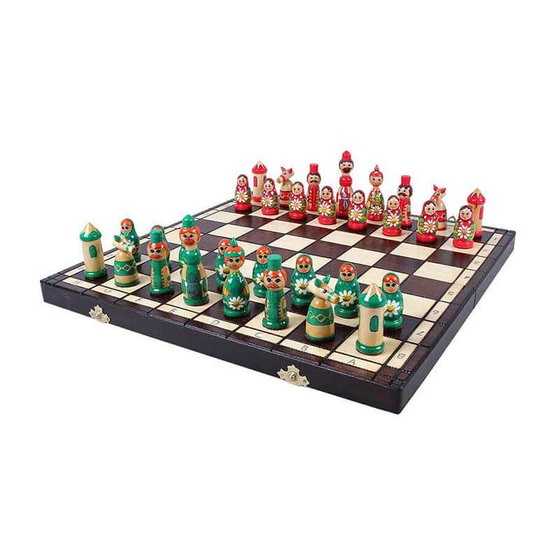 PARENCE Juego De Ajedrez Plegable De Madera Con Cierre De Seguridad | Tablero De 21x21 Cm Portátil Para Viaje | Con Graduaciones Para Aprender