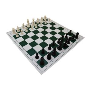 Vista frontal de ajedrez de plástico plegable Nº4 verde